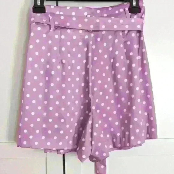 ZARA | Polka Dot Lilac Flowy Shorts Size XS - Picture 3 of 5